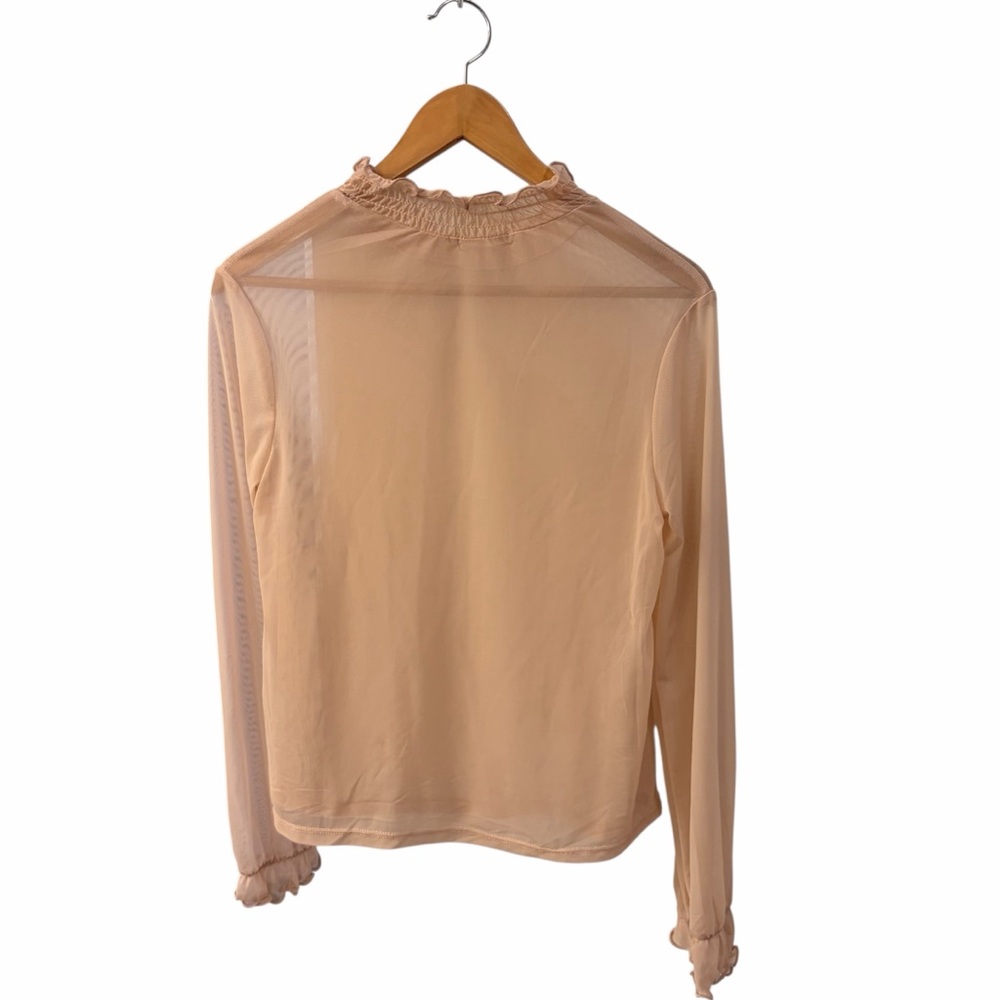 DOLLS KILL “NOT HOLDING BACK” SHEER PINK LONG SLEEVE TOP – SIZE M - Picture 5 of 12